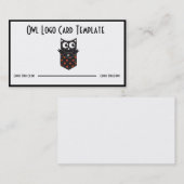 ポケットフクロウのロゴ入り名刺の鳥 名刺 (正面/裏面)