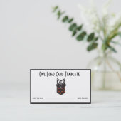 ポケットフクロウのロゴ入り名刺の鳥 名刺 (スタンド正面)