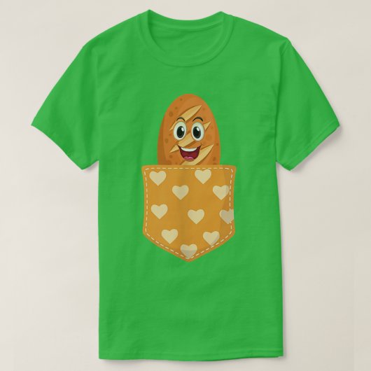 ポケットベーキング転が小麦粉ピンケーキパン Tシャツ (デザイン正面)