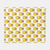 ポケットペットキャットパターン フリースブランケット (正面(横))