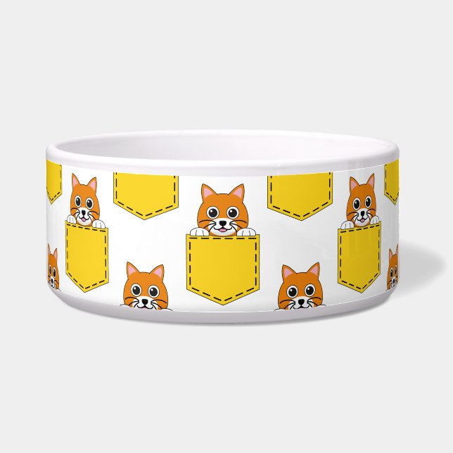 ポケットペットキャットパターン ボウル (正面)