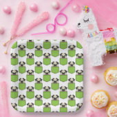 ポケットペットドッグパターン ペーパープレート (パーティー)