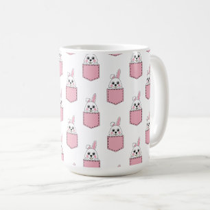 ポケットペットバニーパターン コーヒーマグカップ