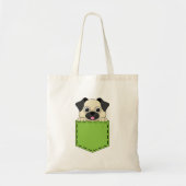 ポケットペット犬 トートバッグ (正面)