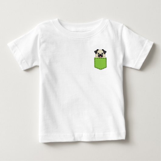 ポケットペット犬 ベビーTシャツ (正面)