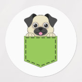 ポケットペット犬 ラベル (デザイン1)