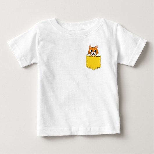 ポケットペット猫 ベビーTシャツ (正面)