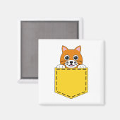 ポケットペット猫 マグネット (正面/裏面)