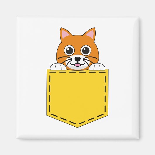 ポケットペット猫 マグネット (正面)