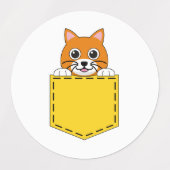 ポケットペット猫 ラベル (デザイン1)