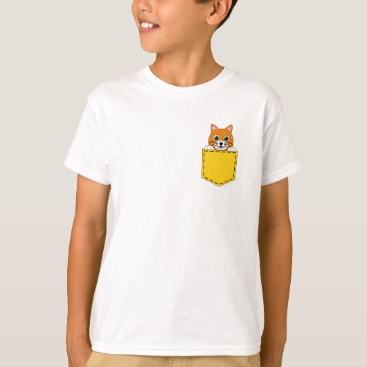 ポケットペット猫 Tシャツ (正面)