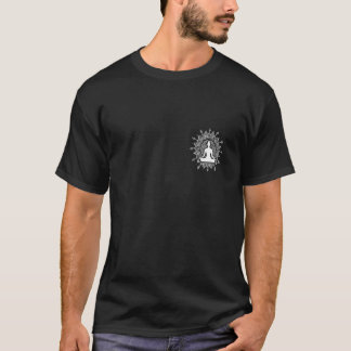 ポケットマンダラフラワーヨガ瞑想ミニマリストM Tシャツ