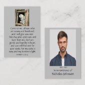 ポケットメモリアル祈りの言葉バーンドウル 名刺 (正面/裏面)