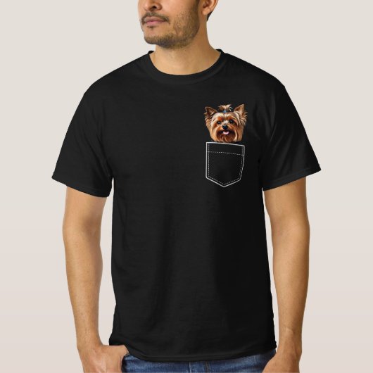 ポケットヨークシャーテリア Tシャツ (正面)