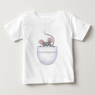 ポケット内のマウス ベビーTシャツ