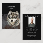 ポケット形見オオカミ 名刺 (正面/裏面)