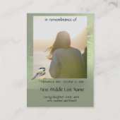 ポケット形見《鳥》アメリカゴガラ扇 名刺 (正面)