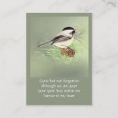 ポケット形見《鳥》アメリカゴガラ扇 名刺 (裏面)