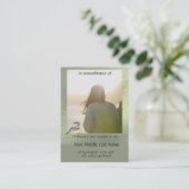 ポケット形見《鳥》アメリカゴガラ扇 名刺 (スタンド正面)