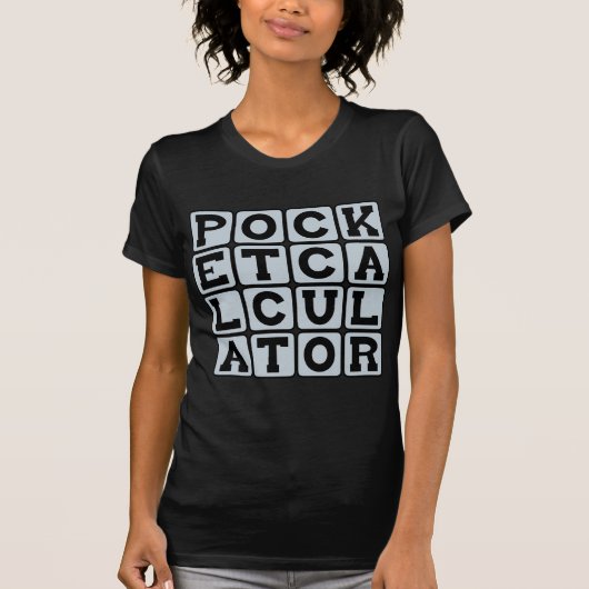 ポケット計算機、数学ツール Tシャツ (正面)