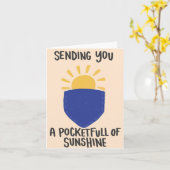 ポケット・オブ・サンシャイン 4x6 折りたためるグリーティングカード カード (黄色い花)