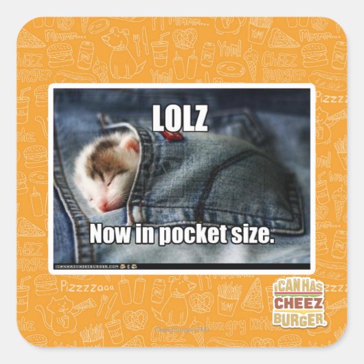 ポケット・サイズの今LOLZ スクエアシール (正面)