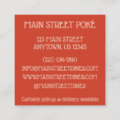 ポケハワイアン生魚アヒツナポケ丼 スクエア名刺 (裏面)