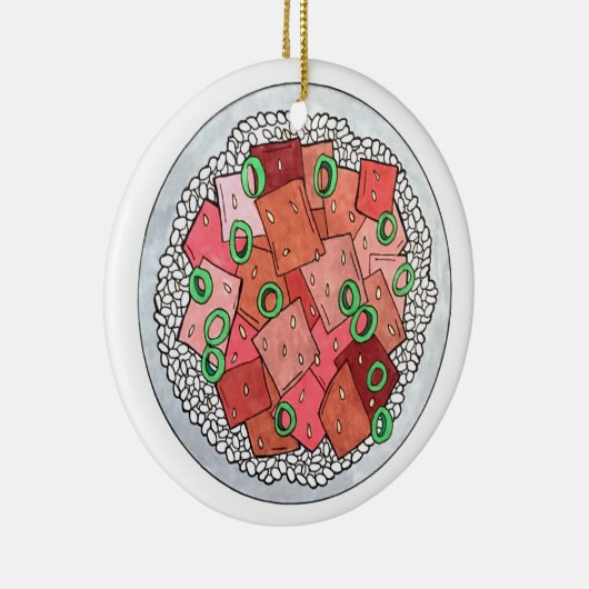 ポケハワイアン生魚アヒツナポケ丼 セラミックオーナメント (右)