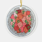 ポケハワイアン生魚アヒツナポケ丼 セラミックオーナメント (正面)