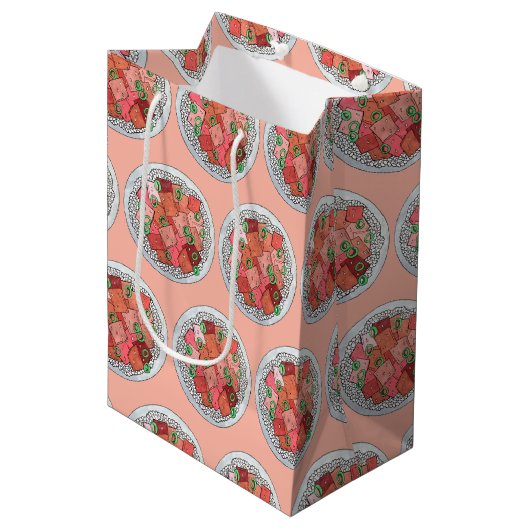 ポケハワイアン生魚アヒツナポケ丼 ミディアムペーパーバッグ (正面アングル)