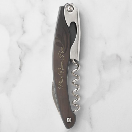 ポケパーソナライズされたットコフェイクルクねじ ソムリエナイフ (裏面)