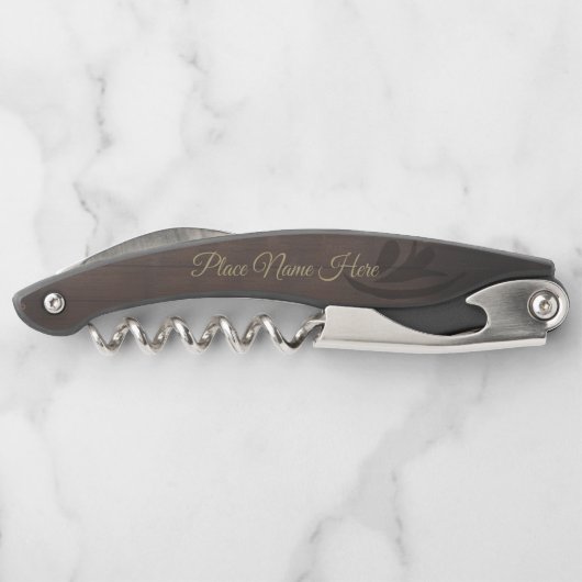 ポケパーソナライズされたットコフェイクルクねじ ソムリエナイフ (裏面)