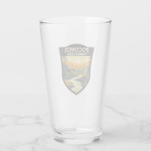 ポコノスペンシルバニアトラベルアートヴィンテージ タンブラーグラス (裏面)