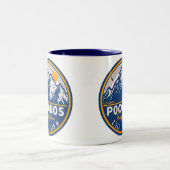 ポコノスペンシルバニアレトロマウンテンズデミダーズ ツートーンマグカップ (中央)