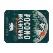 ポコノスペンシルバニアPAマウンテンギフトレトロ マグネット (横)