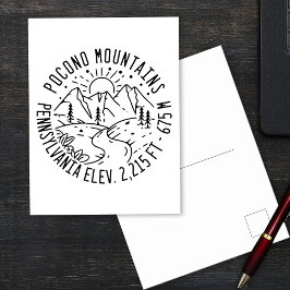 ポコノスレトロペンシルバニアマウンテンズハガキ ポストカード