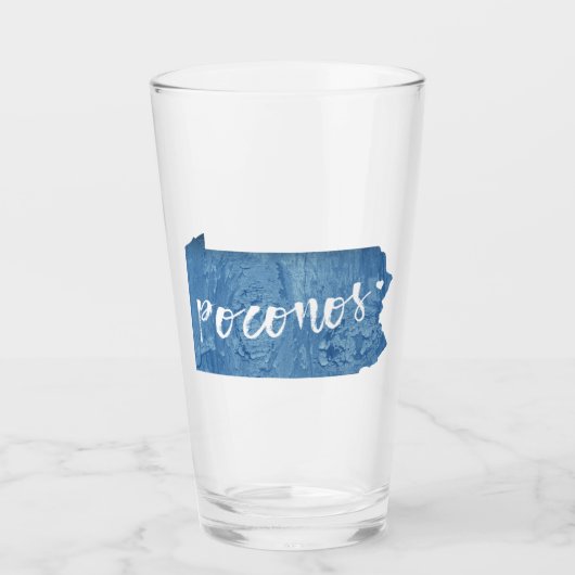 ポコノス、ペンシルバニア州木目 タンブラーグラス (正面)