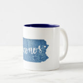 ポコノス、ペンシルバニア州木目 ツートーンマグカップ (正面右)