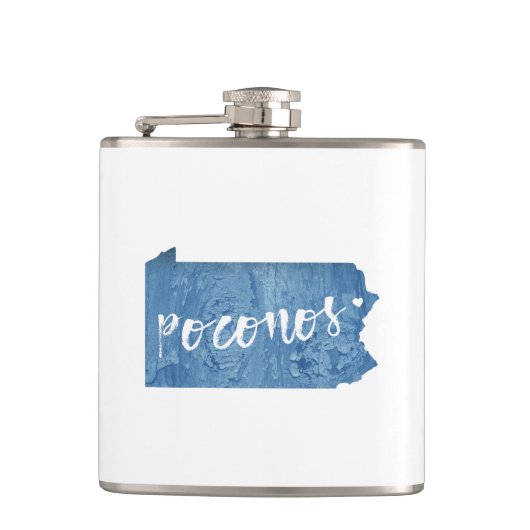 ポコノス、ペンシルバニア州木目 フラスク (正面)