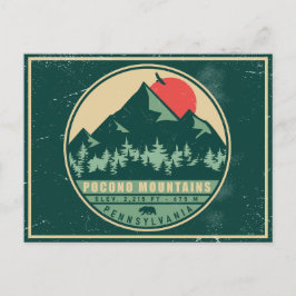 ポコノスPAレトロサンセットヴィンテージ土産ギフト ポストカード