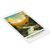 ポコノマウンテンズペンシルバニアトラベルアートヴィンテージ マグネット (右側)