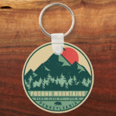 ポコノマウンテンズペンシルバニアハイキングサンセット キーホルダー (正面)