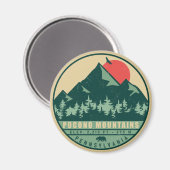 ポコノマウンテンズペンシルバニアハイキングサンセット マグネット (正面/裏面)