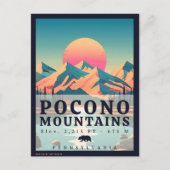 ポコノマウンテンズペンシルバニアヴィンテージお土産 ポストカード (正面)