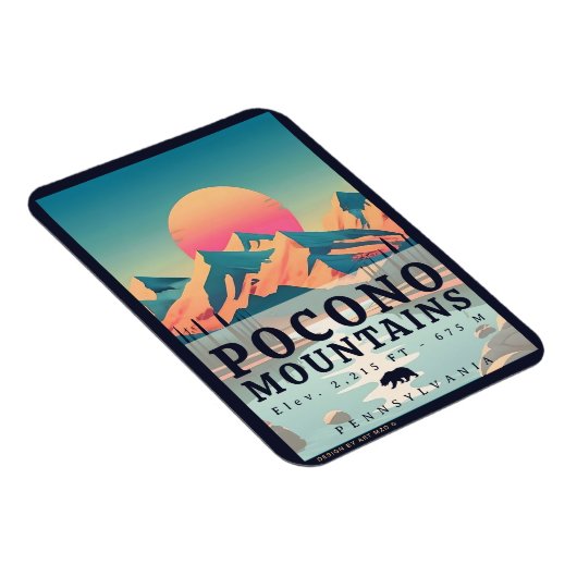 ポコノマウンテンズペンシルバニアヴィンテージお土産 マグネット (右側)