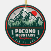 ポコノマウンテンPAレトロサンセットデミディーズ セラミックオーナメント (正面)