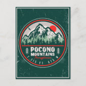 ポコノマウンテンPAレトロサンセットデミディーズ ポストカード (正面)
