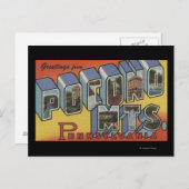 ポコノ山脈 – ラージレターシーン ポストカード (正面/裏面)