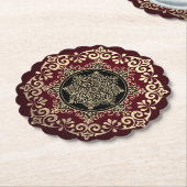 ポサバソス・デ・カルトン・ロホ・コン・デコラシオン ペーパーコースター (アングル)