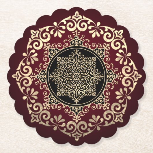 ポサバソス・デ・カルトン・ロホ・コン・デコラシオン ペーパーコースター (正面)